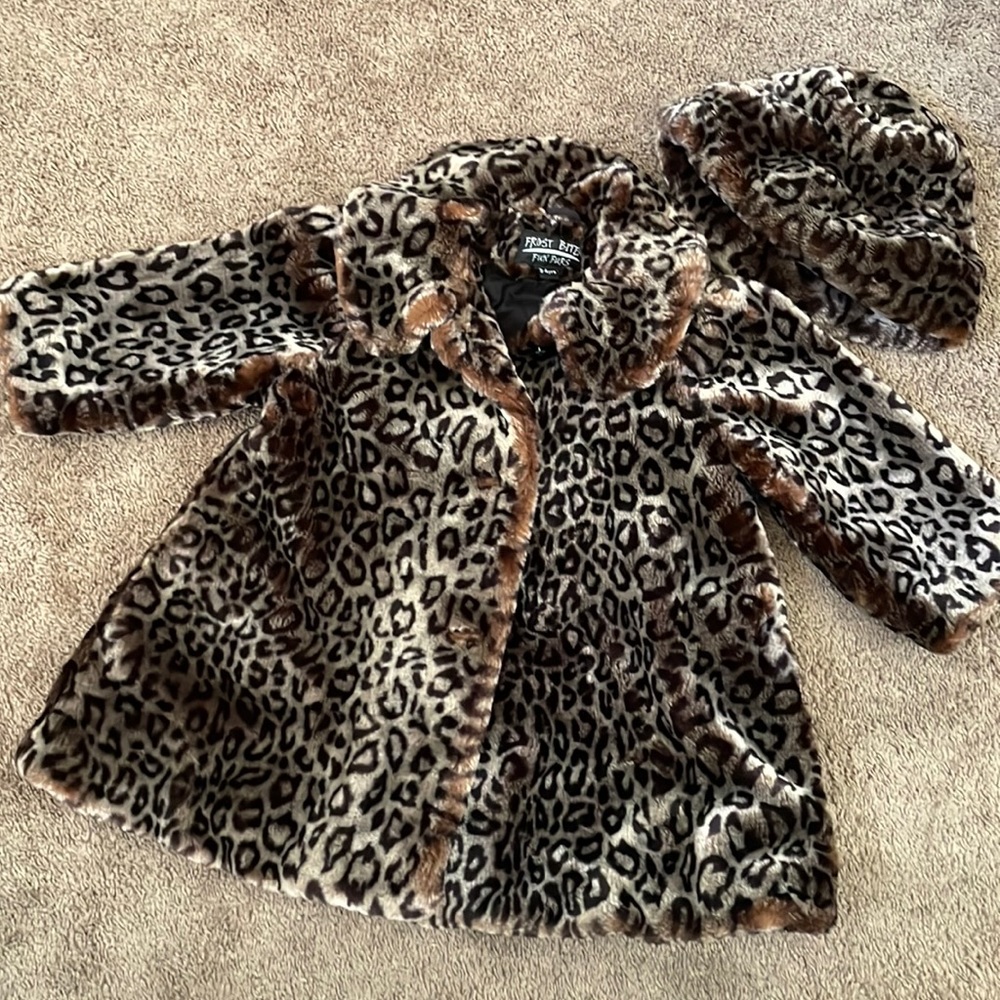 Frost Bite Fun Furs 3-4 Years Faux Fur Jacket & Hat
